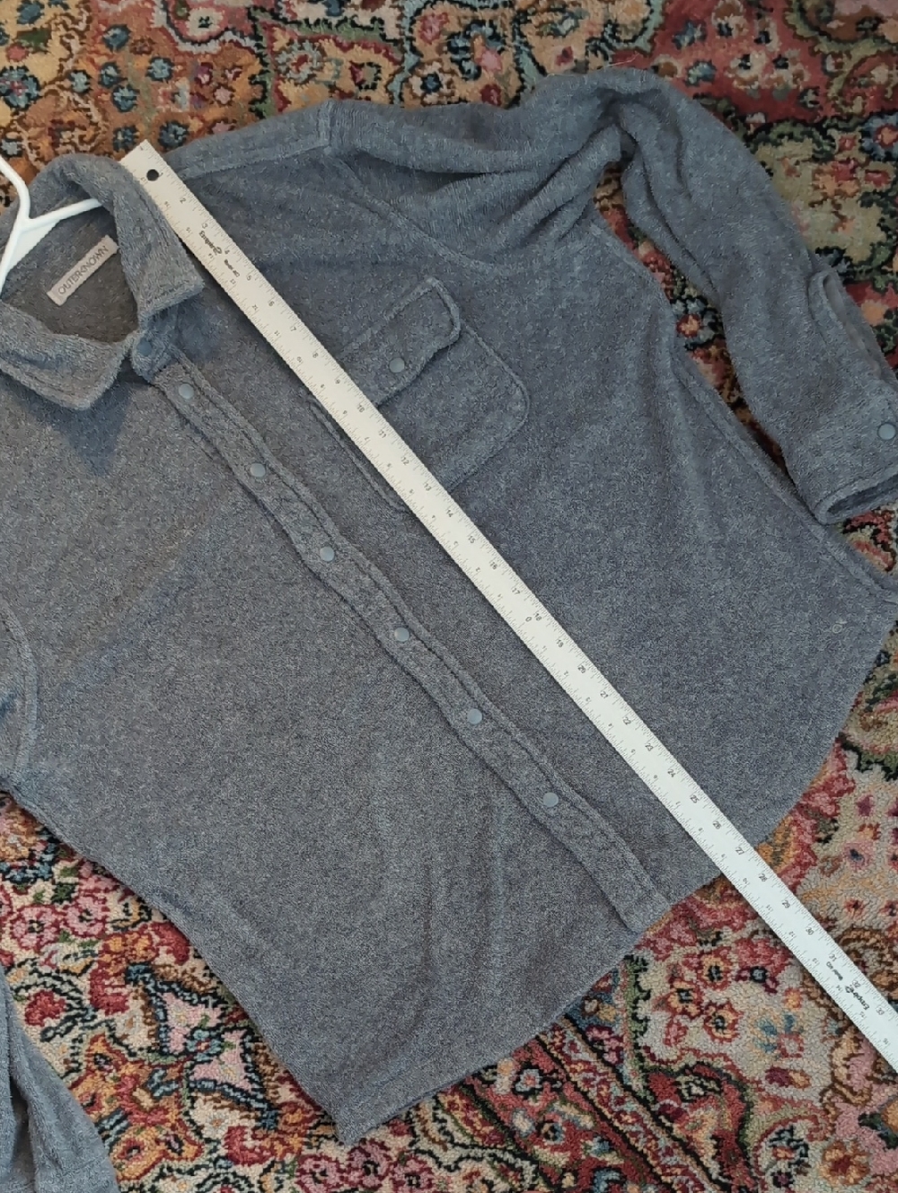 Outerknown Gray Hightide Snap Button Shirt - Picture 3 of 7